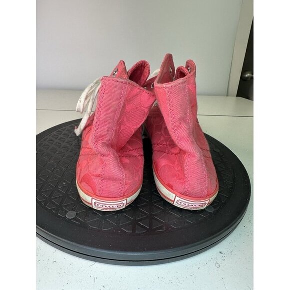Coach High-top Sneaker Womens Pink Maisie Sz 6B - Picture 3 of 12
